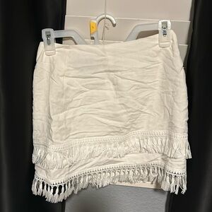 Lulus fringe skirt xs nwt